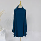 Khimar Nida Ruffles — 1 Nida Crepe Veil (Overhead)