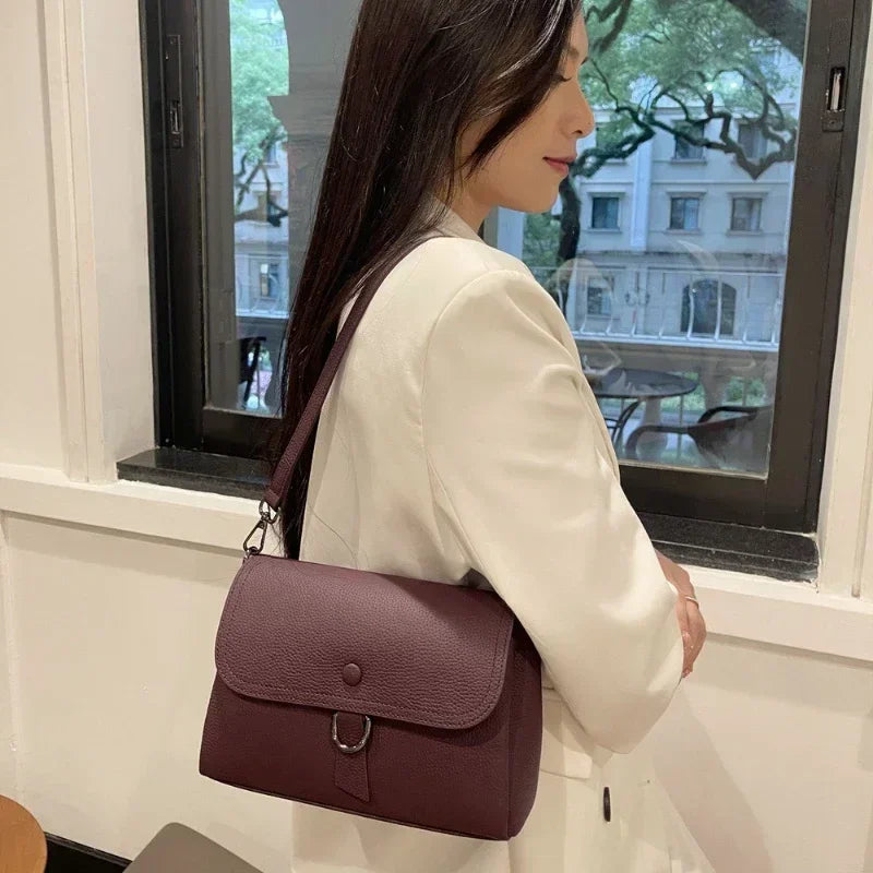 The Samira Square — Original Leather Multi-Compartment Bag