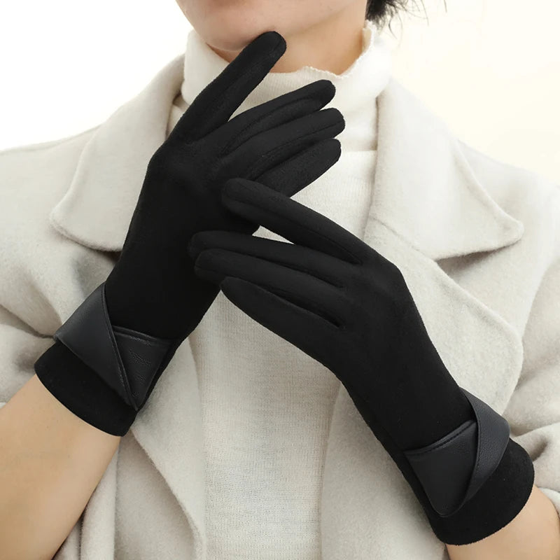 ZAYNA  Bow Touchscreen Winter Gloves — Elegant & Cozy