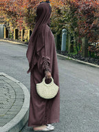 Abaya Naïla — Lace-Up Sleeves (Casual Edition)