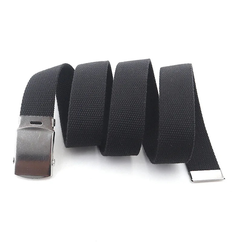 ZAYNA Canvas Alloy Buckle Belt — Everyday Casual Unisex