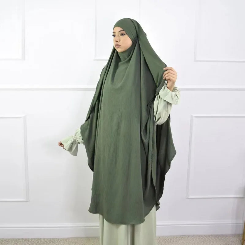 Khimar Riwa Pleated — Opaque & Comfortable Jersey