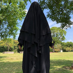 Khimar Jazya — Double Jazz Crepe (2 Veils, Long)