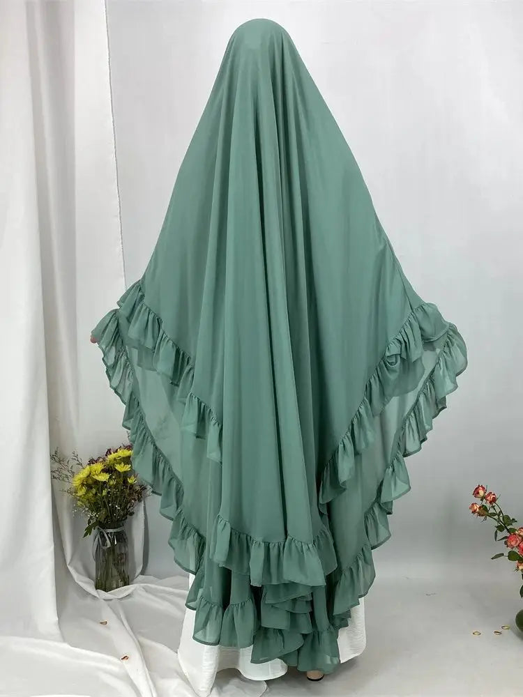 Khimar Salma — Plain + Niqab (Overhead Set)