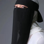 Perla Black Niqab — High-Quality Pearl Cloth