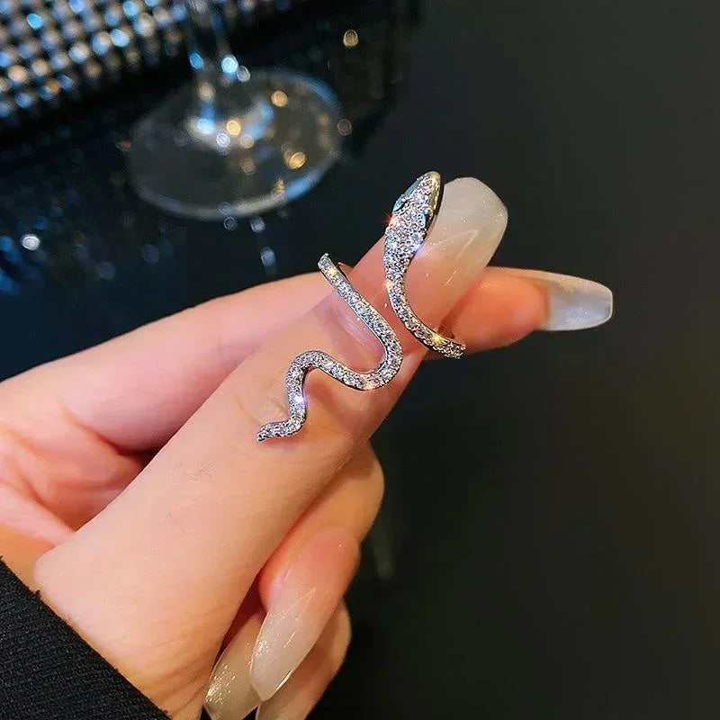 ZAYNA Snake Ring — Adjustable Punk Statement Jewelry