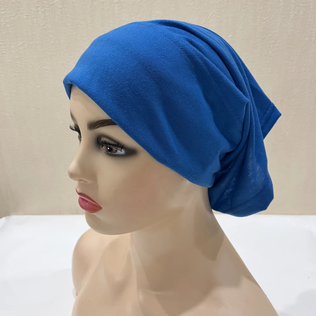 ZAYNA Plain Tube Turban — Stretch Inner Hijab Bonnet