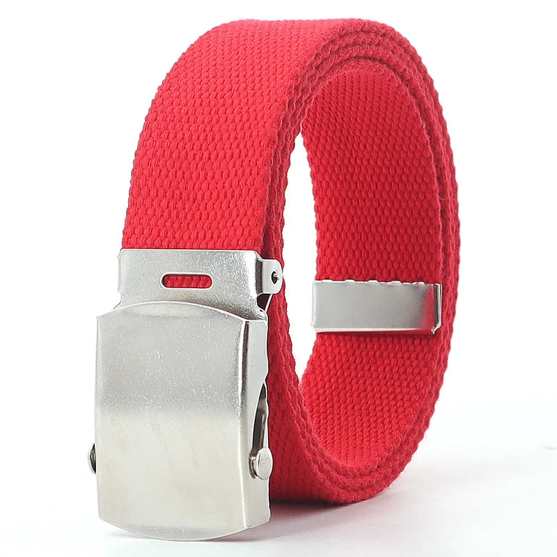 ZAYNA Canvas Alloy Buckle Belt — Everyday Casual Unisex