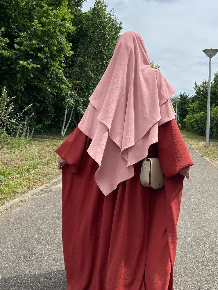 Hayā Long Khimar — One-Piece (Overhead) Opaque