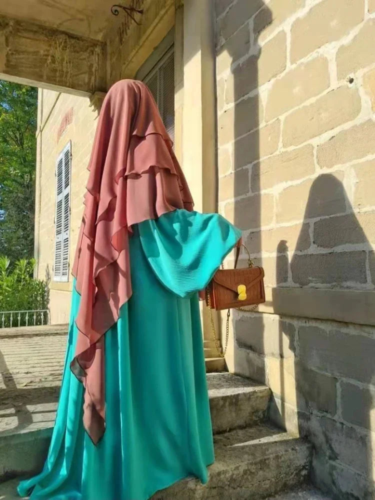 Khimar Safaa 3-Layers — Long, Opaque & Flowing