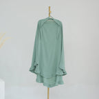 Khimar Nida Ruffles — 1 Nida Crepe Veil (Overhead)