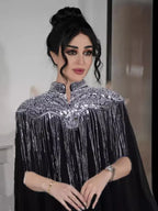 Samira Set — Long Abaya & Sequin Cape Luxury Edition