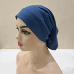 ZAYNA Plain Tube Turban — Stretch Inner Hijab Bonnet