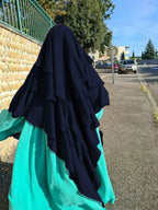 Khimar Safaa 3-Layers — Long, Opaque & Flowing