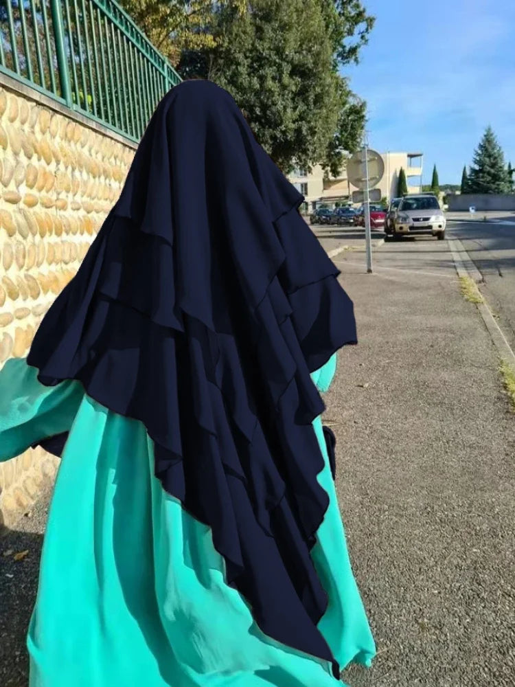 Khimar Safaa 3-Layers — Long, Opaque & Flowing