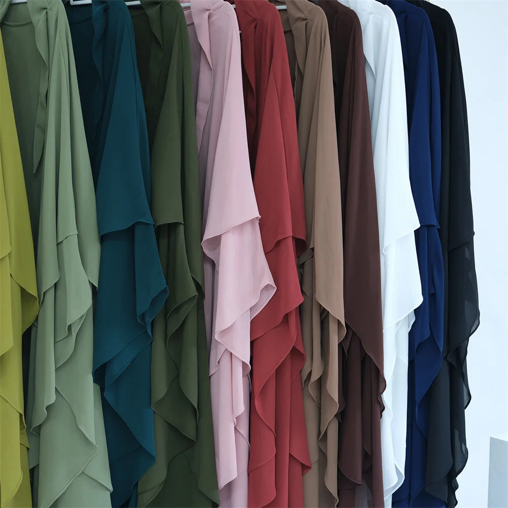 Khimar Hidaya — 2 Muslin Veils + Niqab (Set)