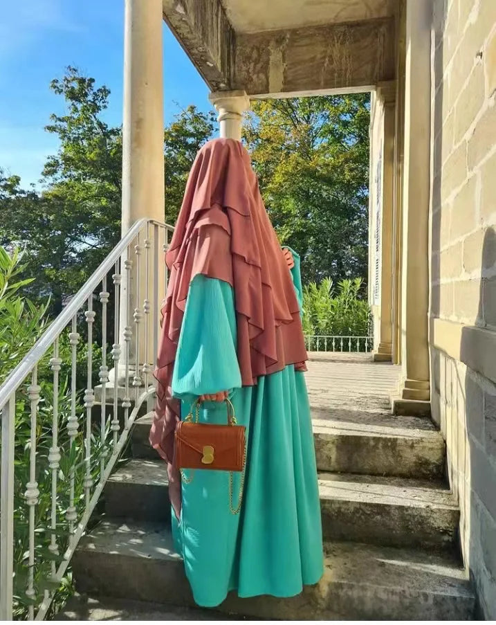 Khimar Safaa 3-Layers — Long, Opaque & Flowing