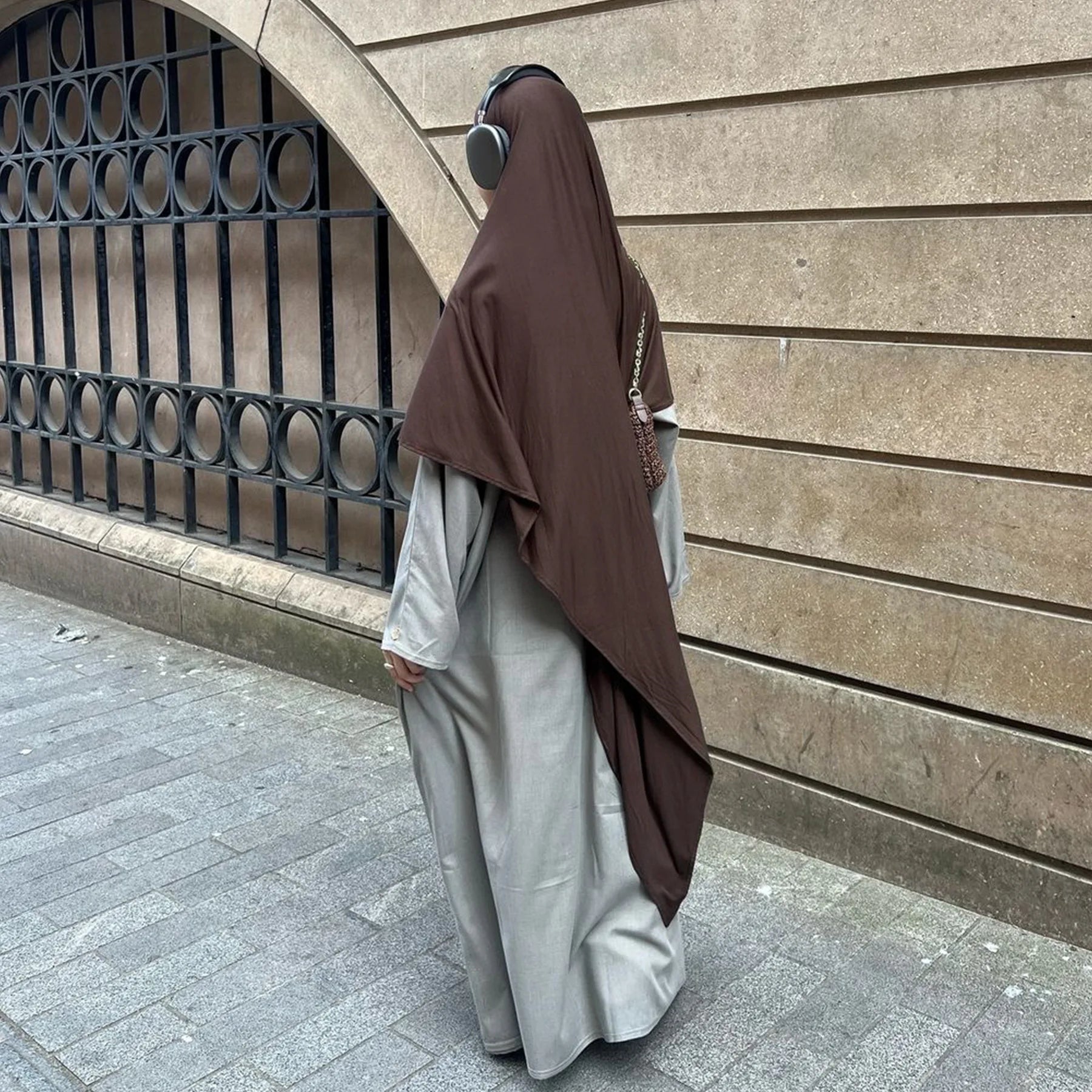 Hijab Nawal Stretch – Long jersey, opaque (overhead)