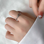 ZAYNA Water Drop Zircon Ring — Titanium Steel Wedding Band