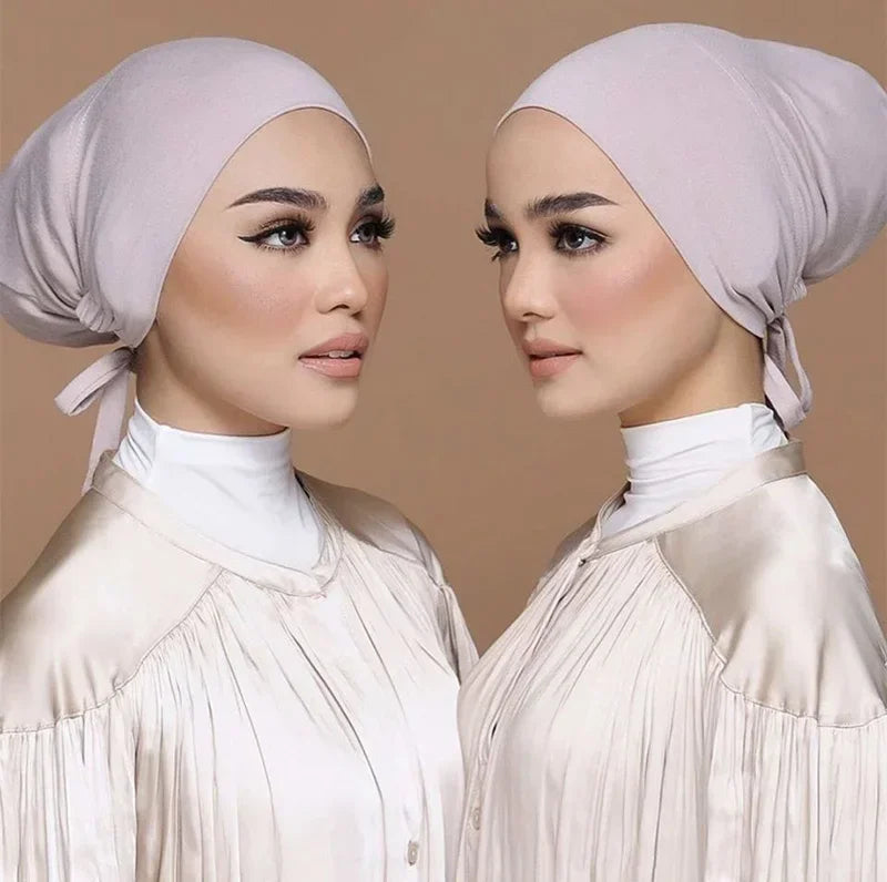 ZAYNA Modal Turban Hijab Cap — Rope-Adjustable Inner Bonnet