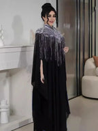 Samira Set — Long Abaya & Sequin Cape Luxury Edition