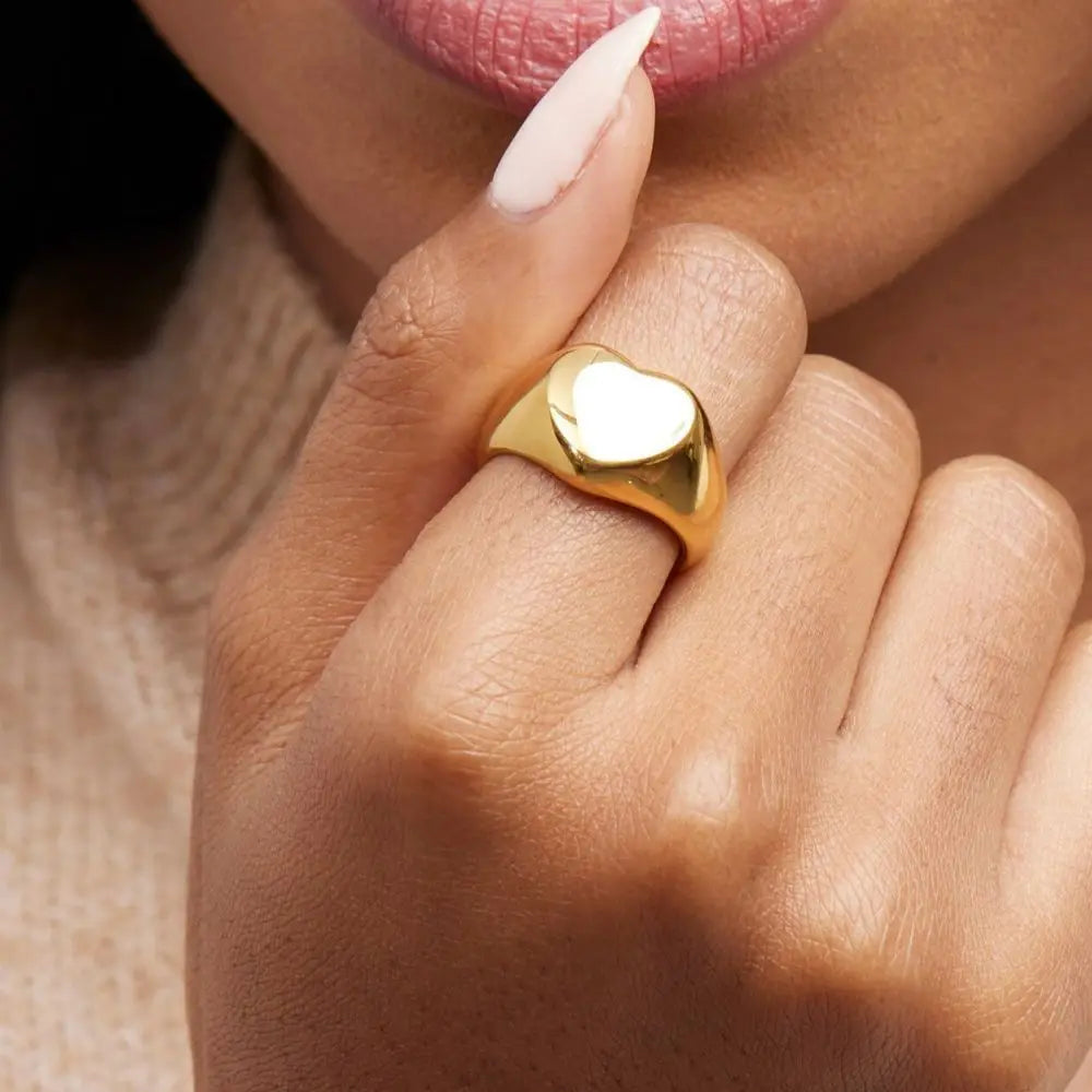 ZAYNA Romantic Heart Ring — Stainless Steel Gift Ring