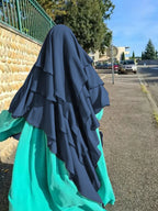 Khimar Safaa 3-Layers — Long, Opaque & Flowing