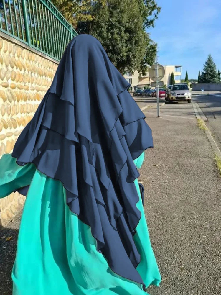 Khimar Safaa 3-Layers — Long, Opaque & Flowing