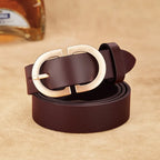 ZAYNA Cowhide Needle Buckle Belt — Timeless Everyday Luxury