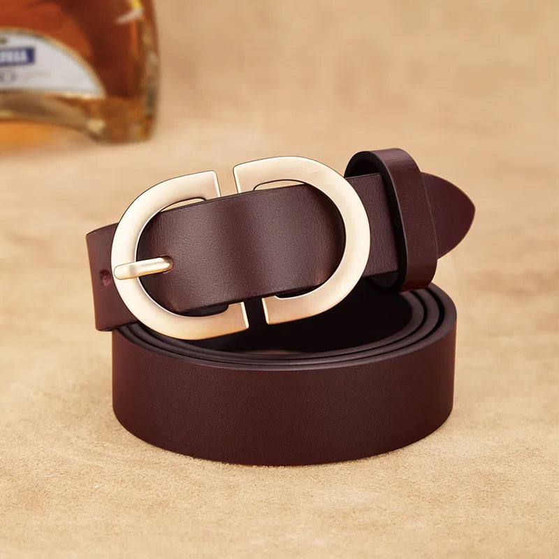 ZAYNA Cowhide Needle Buckle Belt — Timeless Everyday Luxury