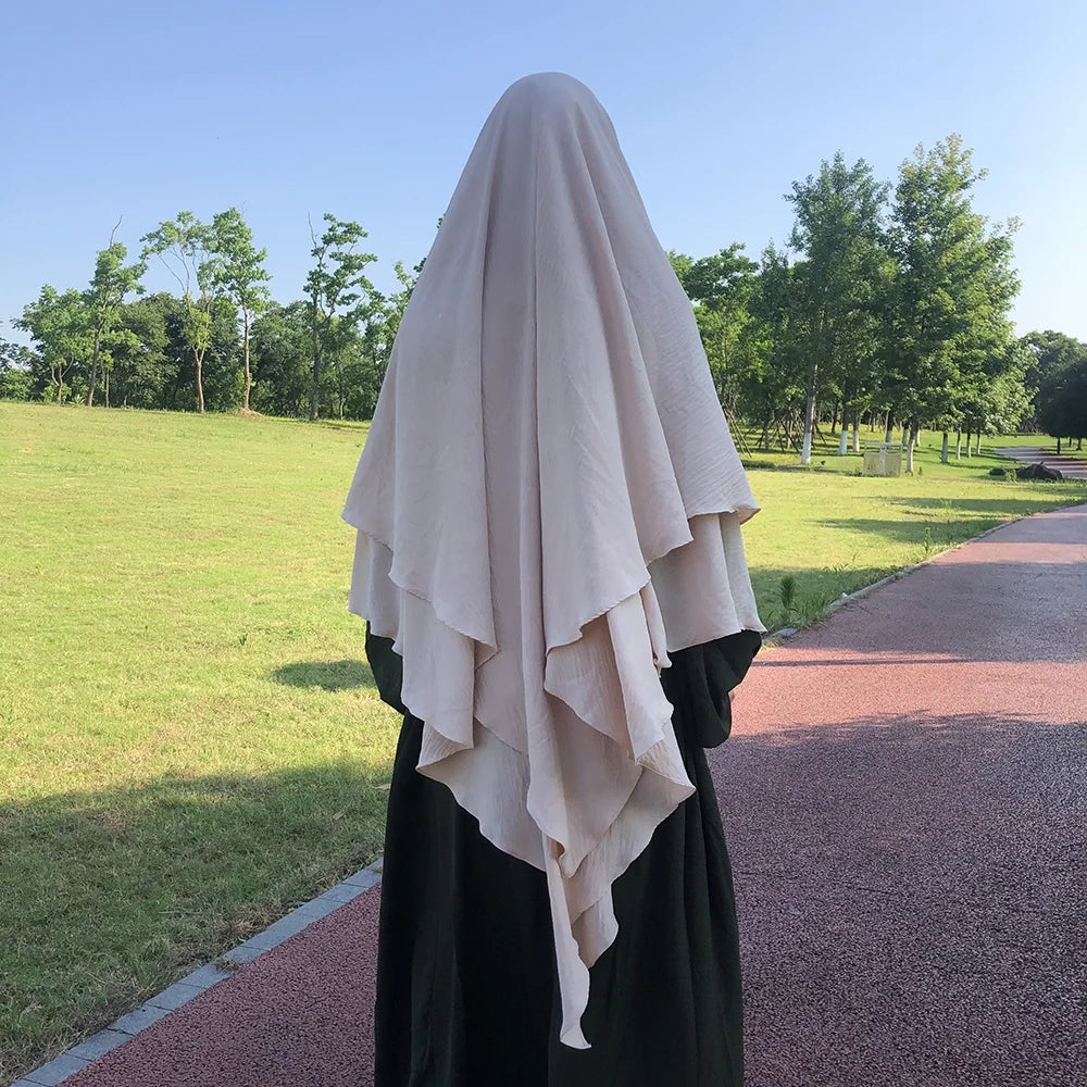 Khimar Jazya — Double Jazz Crepe (2 Veils, Long)