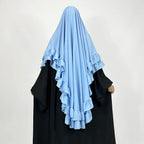 Khimar Rania Ruffles — 2 Muslin Veils + Niqab