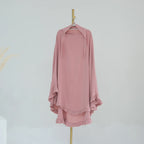 Khimar Nida Ruffles — 1 Nida Crepe Veil (Overhead)