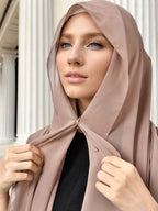 ZAYNA Instant Chiffon Hijab — Magnetic Buckle, Solid Color, Elegant Everyday Scarf