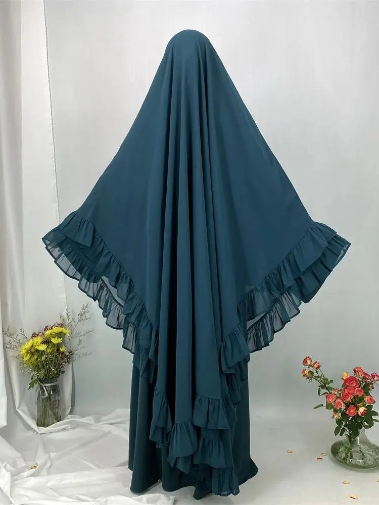 Khimar Salma — Plain + Niqab (Overhead Set)
