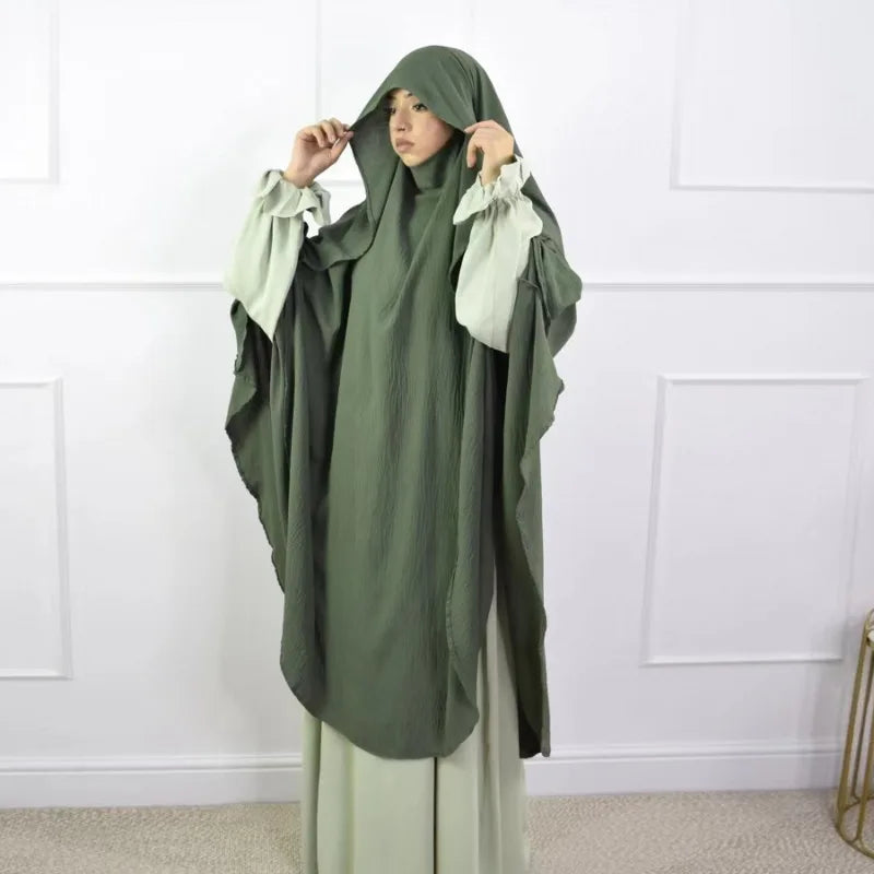 Khimar Riwa Pleated — Opaque & Comfortable Jersey