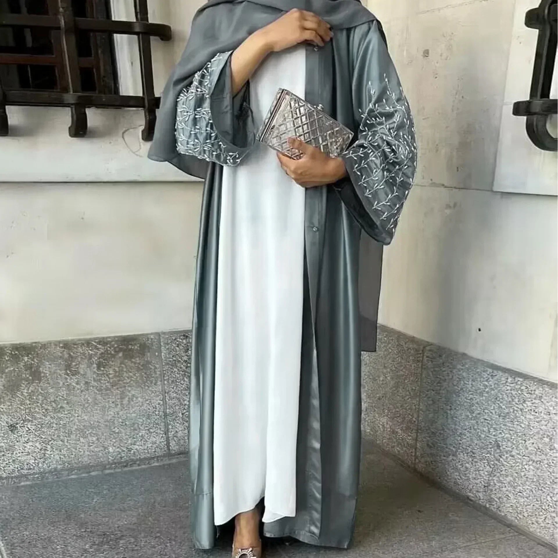 Majesty Abaya — Embroidered summer kimono