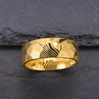ZAYNA Damascus Steel Ring — Artisan Wedding Band