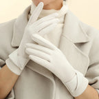 ZAYNA  Bow Touchscreen Winter Gloves — Elegant & Cozy