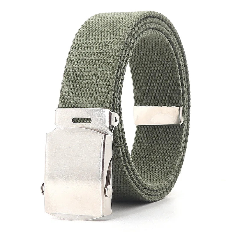 ZAYNA Canvas Alloy Buckle Belt — Everyday Casual Unisex