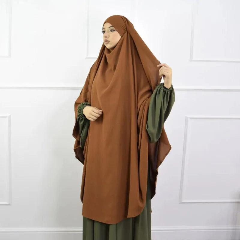 Khimar Riwa Pleated — Opaque & Comfortable Jersey