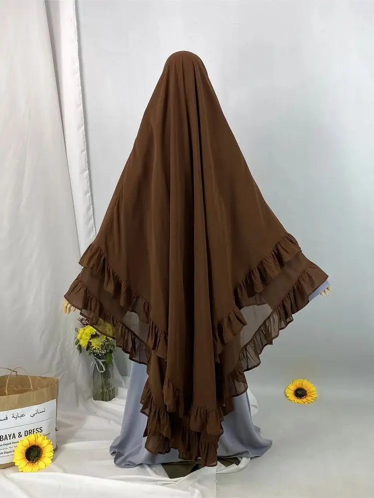 Khimar Salma — Plain + Niqab (Overhead Set)