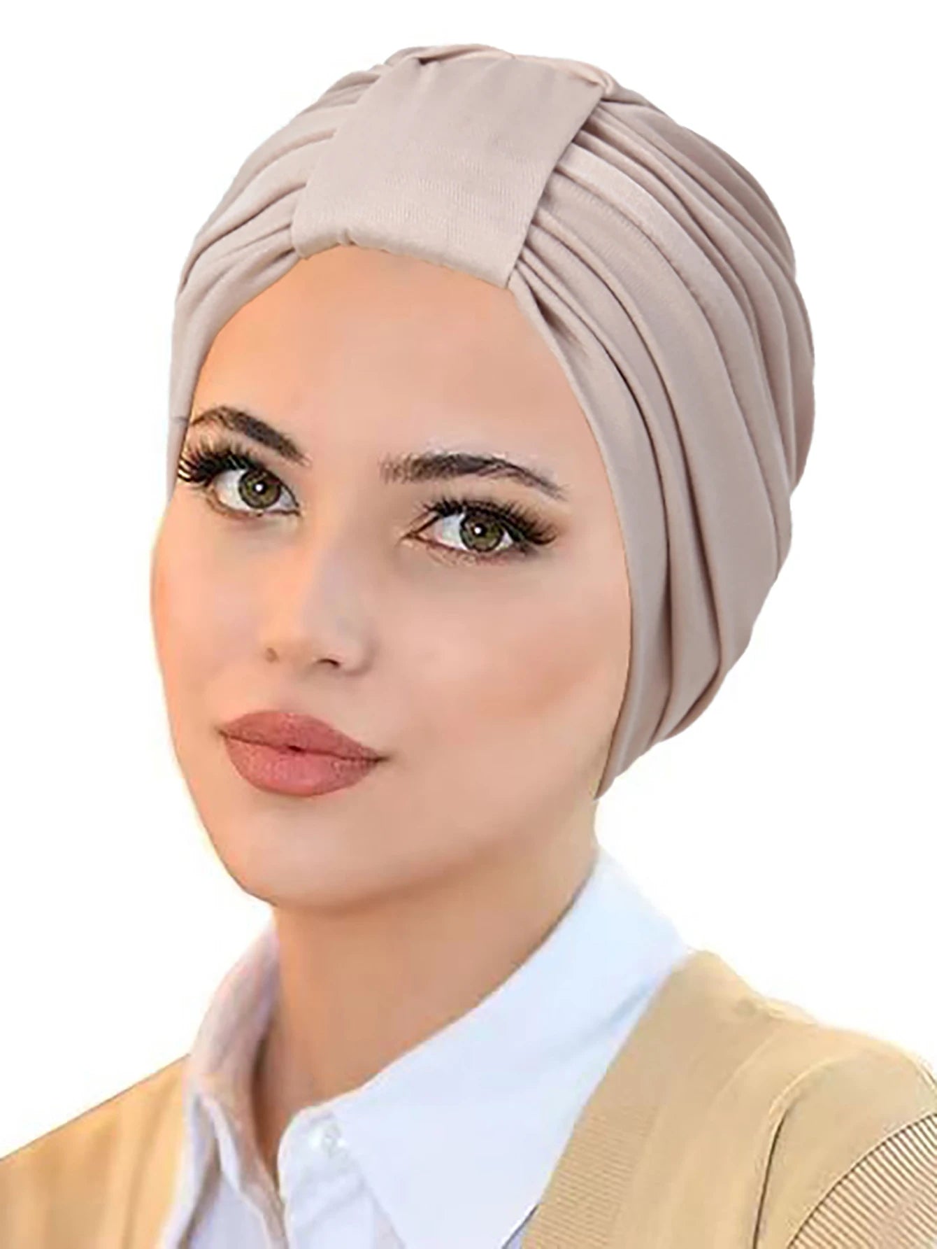 ZAYNA Solid Color Hijab Cap — Soft Elastic Turban Bonnet