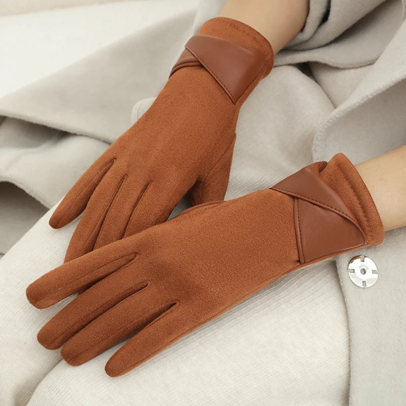 ZAYNA  Bow Touchscreen Winter Gloves — Elegant & Cozy