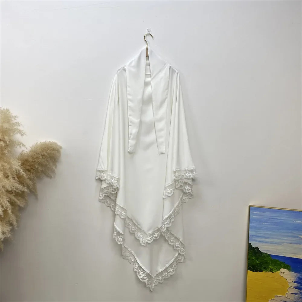 Khimar Nida Lace — Fine Embroidery (Overhead)
