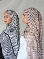 Layla Long Khimar — Flowing Muslin (Overhead)