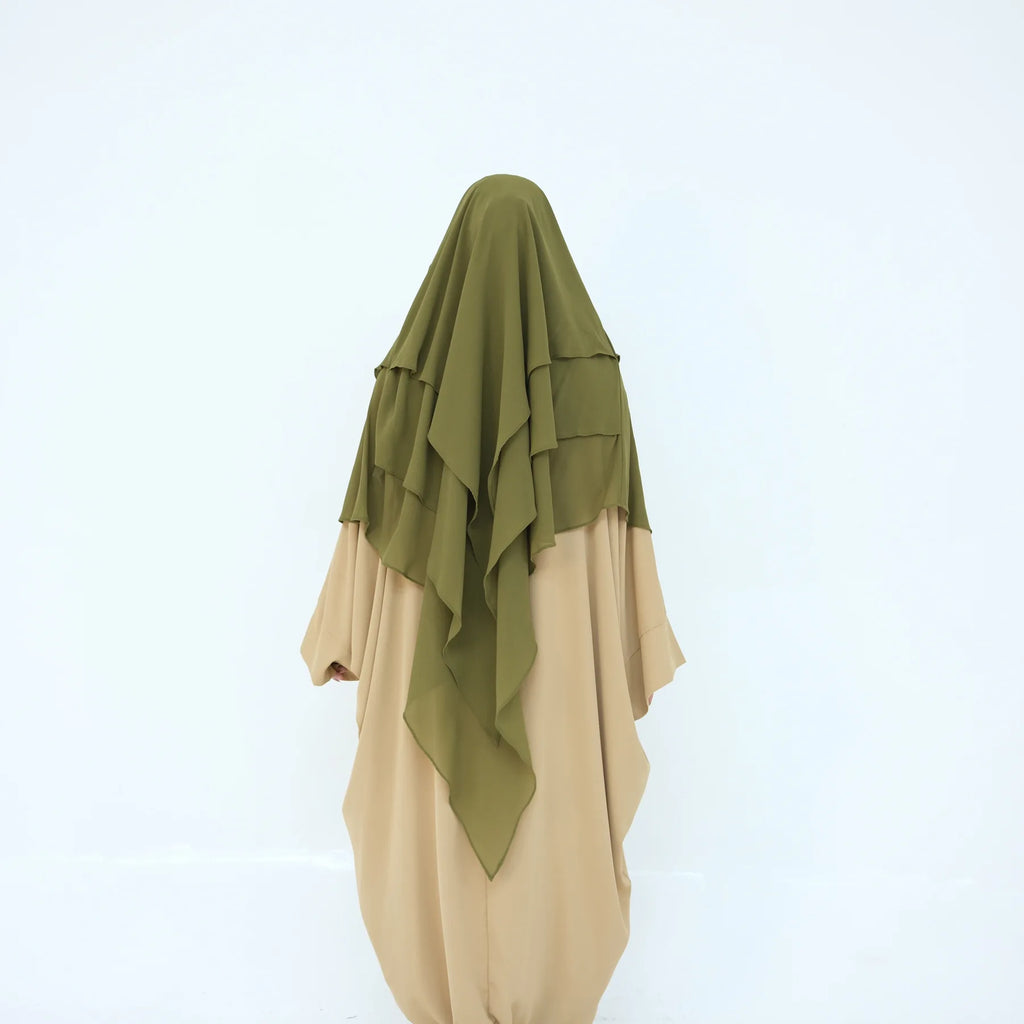 Khimar Hawa — 2 Muslin Veils (Overhead Long)