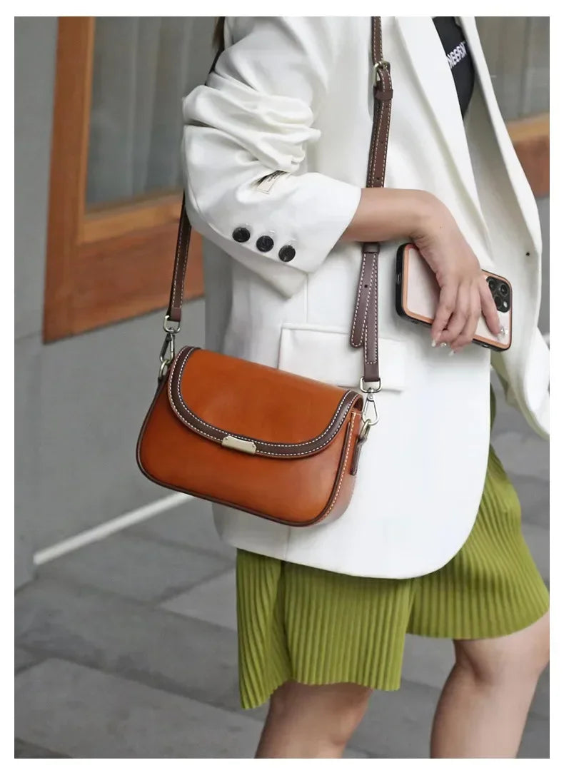 The Leila Square — Original Leather Crossbody Bag