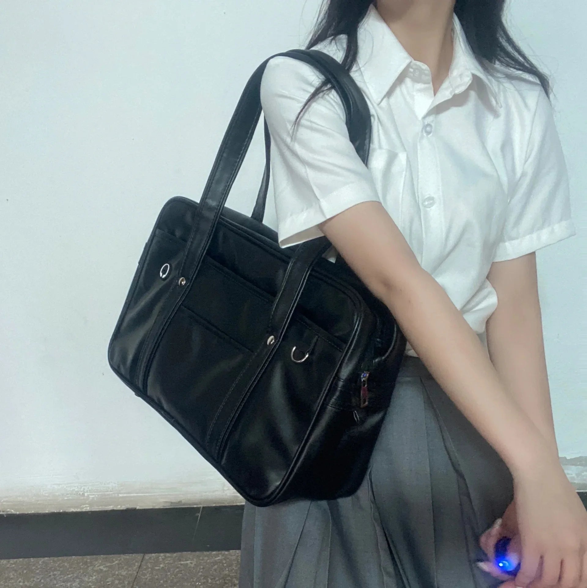 The Kyoto Schoolbag — Genuine Leather Handbag