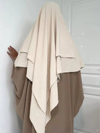 Hayā Long Khimar — One-Piece (Overhead) Opaque